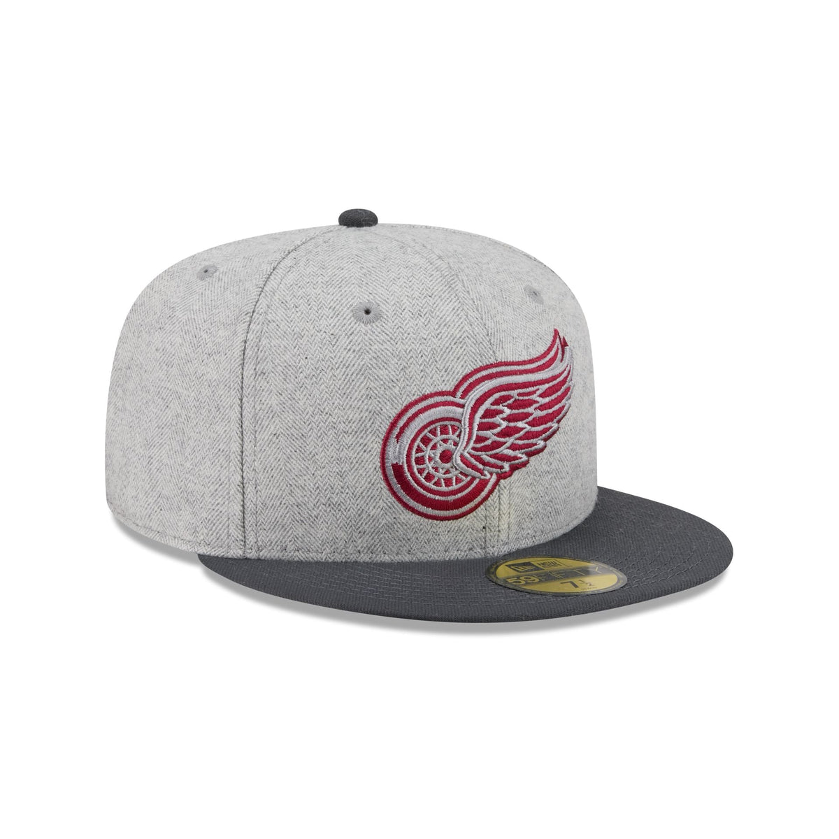 Detroit Red Wings Gray Herringbone 59FIFTY Fitted Hat