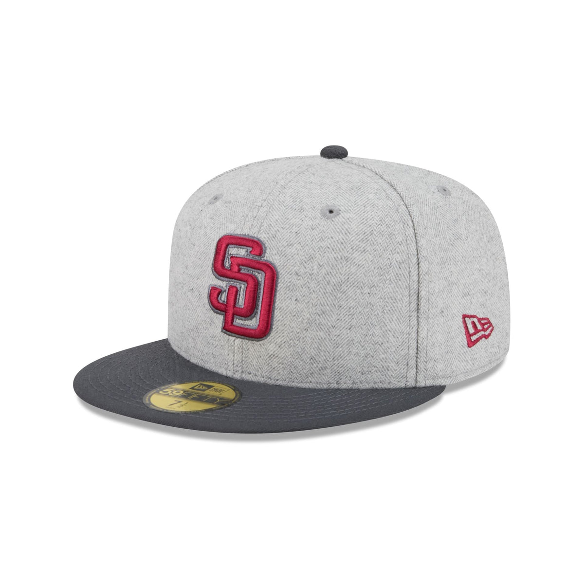 San Diego Padres Gray Herringbone 59FIFTY Fitted Hat