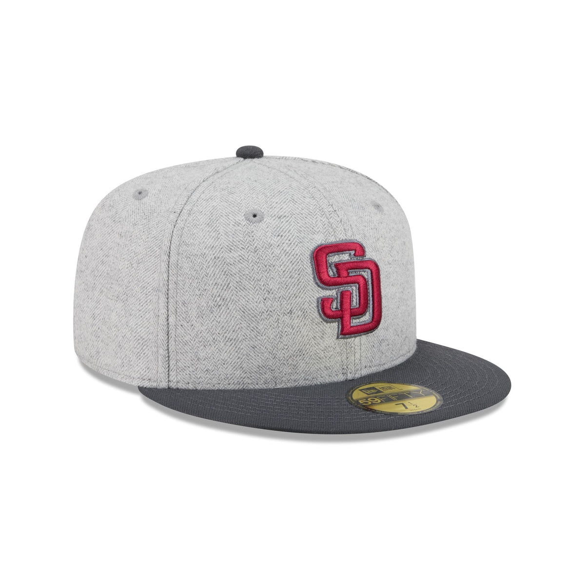 San Diego Padres Gray Herringbone 59FIFTY Fitted Hat