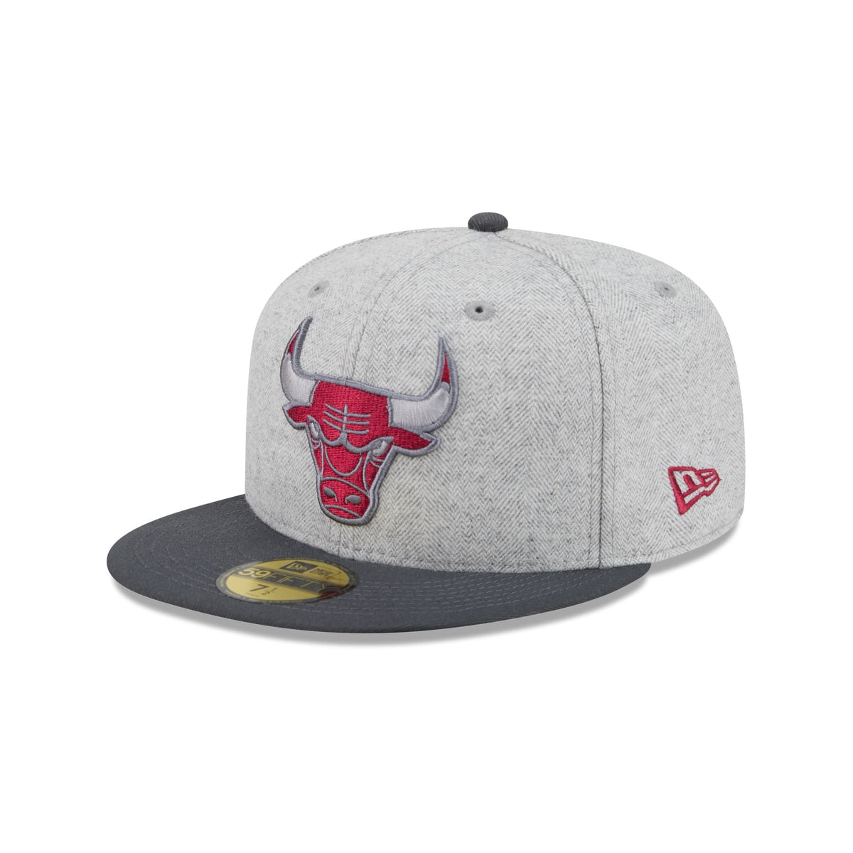 Chicago Bulls Gray Herringbone 59FIFTY Fitted Hat