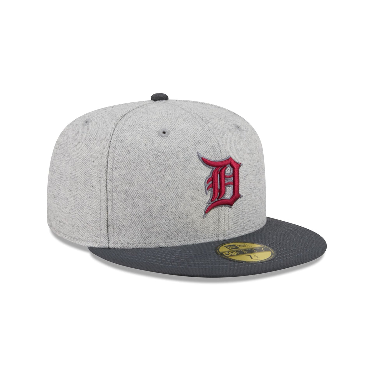 Detroit Tigers Gray Herringbone 59FIFTY Fitted Hat