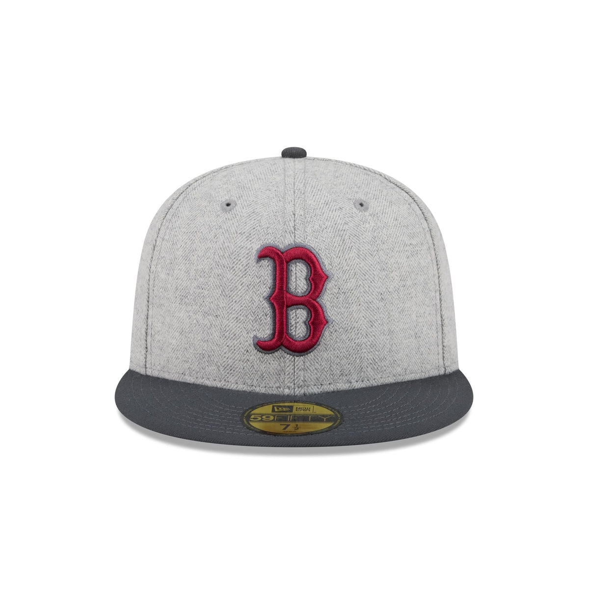 Boston Red Sox Gray Herringbone 59FIFTY Fitted Hat