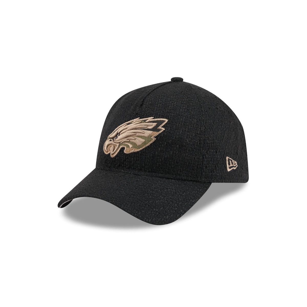 Philadelphia Eagles Camo Logo Boucle 9FORTY A-Frame Unstructured Snapback Hat