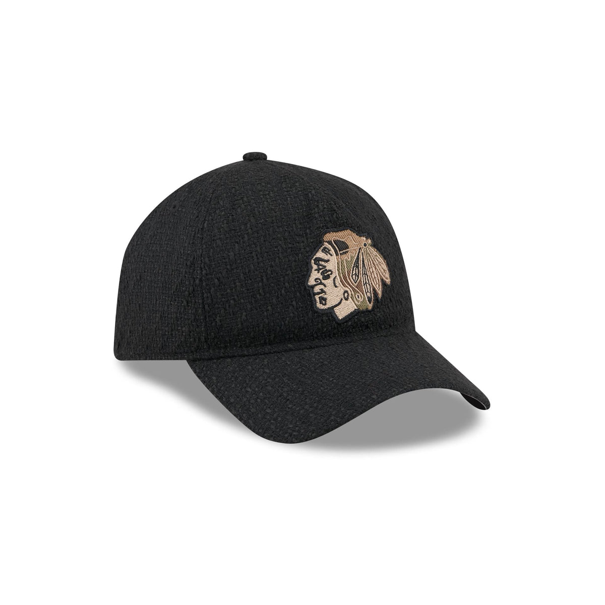 Chicago Blackhawks Camo Logo Boucle 9FORTY A-Frame Unstructured Snapback Hat