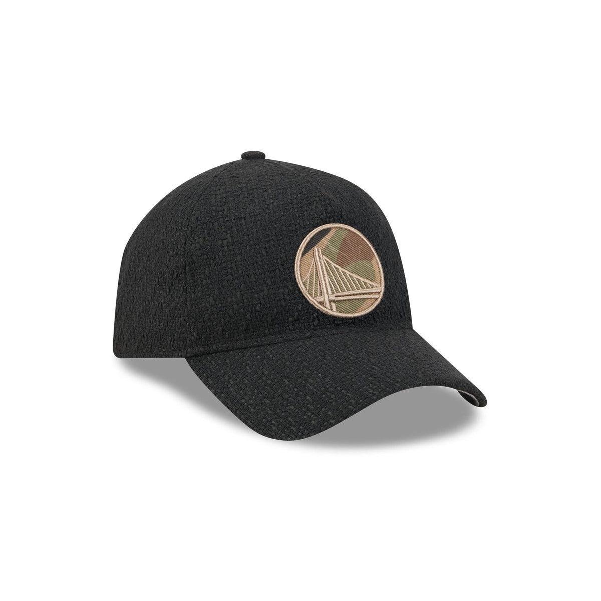 Golden State Warriors Camo Logo Boucle 9FORTY A-Frame Unstructured Snapback Hat
