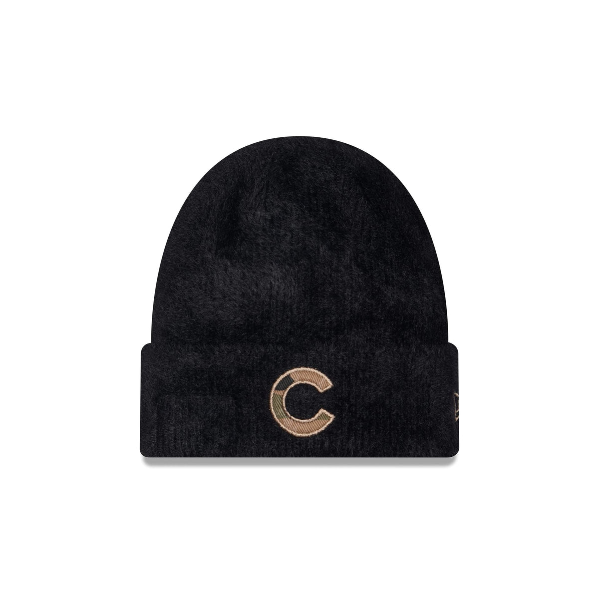 Chicago Cubs Camo Logo Fuzzy Cuff Knit Beanie Hat
