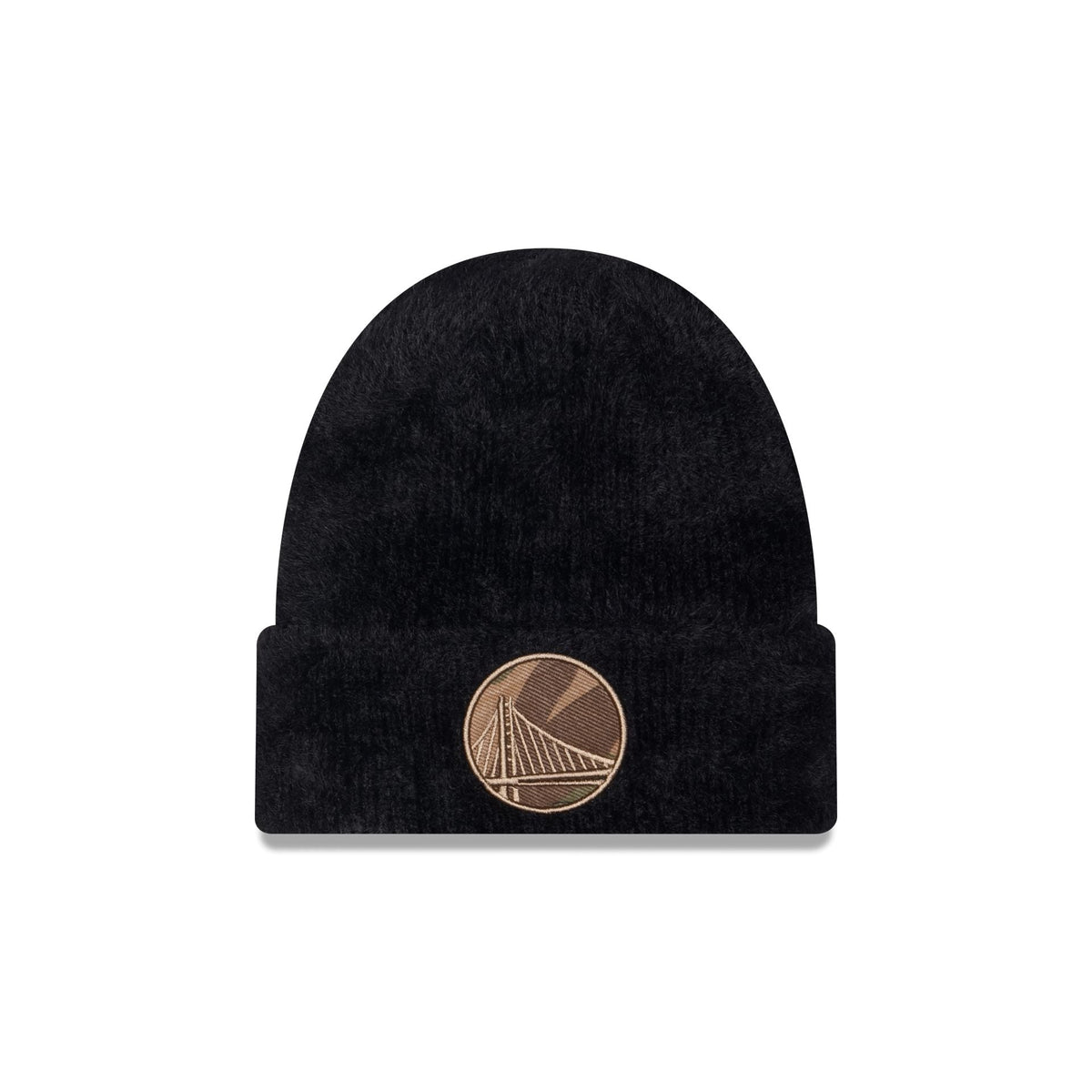 Golden State Warriors Camo Logo Fuzzy Cuff Knit Beanie Hat