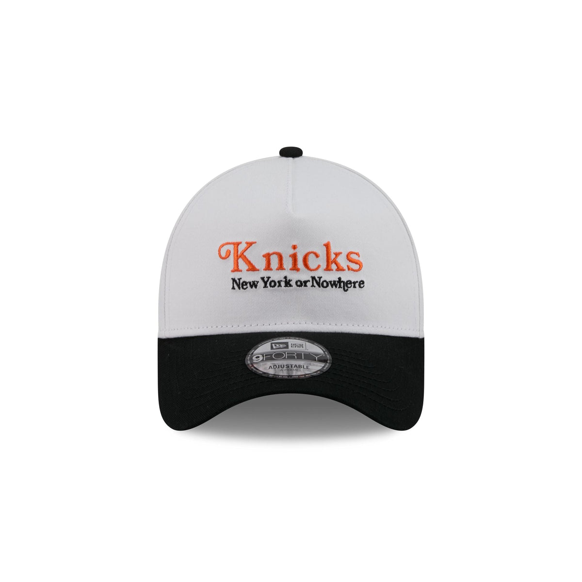New York or Nowhere x New York Knicks Print White Two Tone 9FORTY A-Frame Snapback Hat
