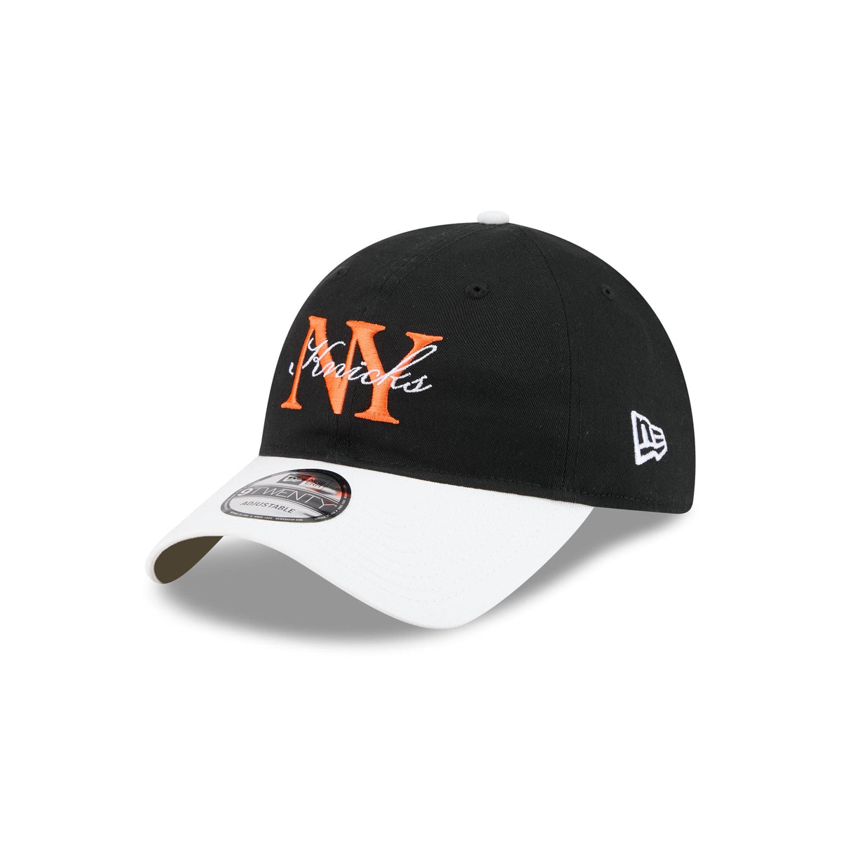 New York or Nowhere x New York Knicks Stacked Script Black 9TWENTY Adjustable Hat