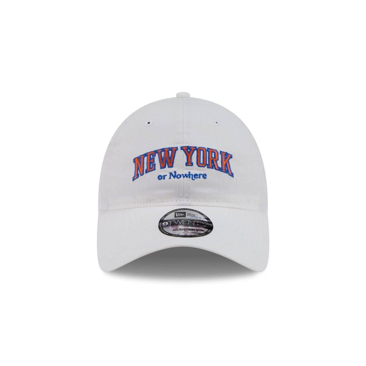 New York or Nowhere x New York Knicks Wordmark White 9TWENTY Adjustable Hat