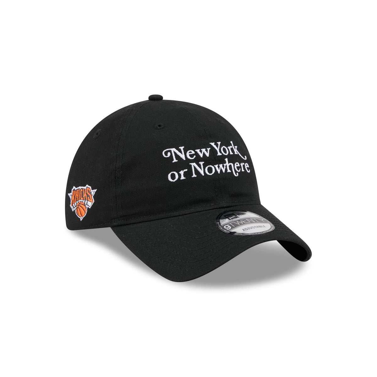 New York or Nowhere x New York Knicks Script Black 9TWENTY Adjustable Hat