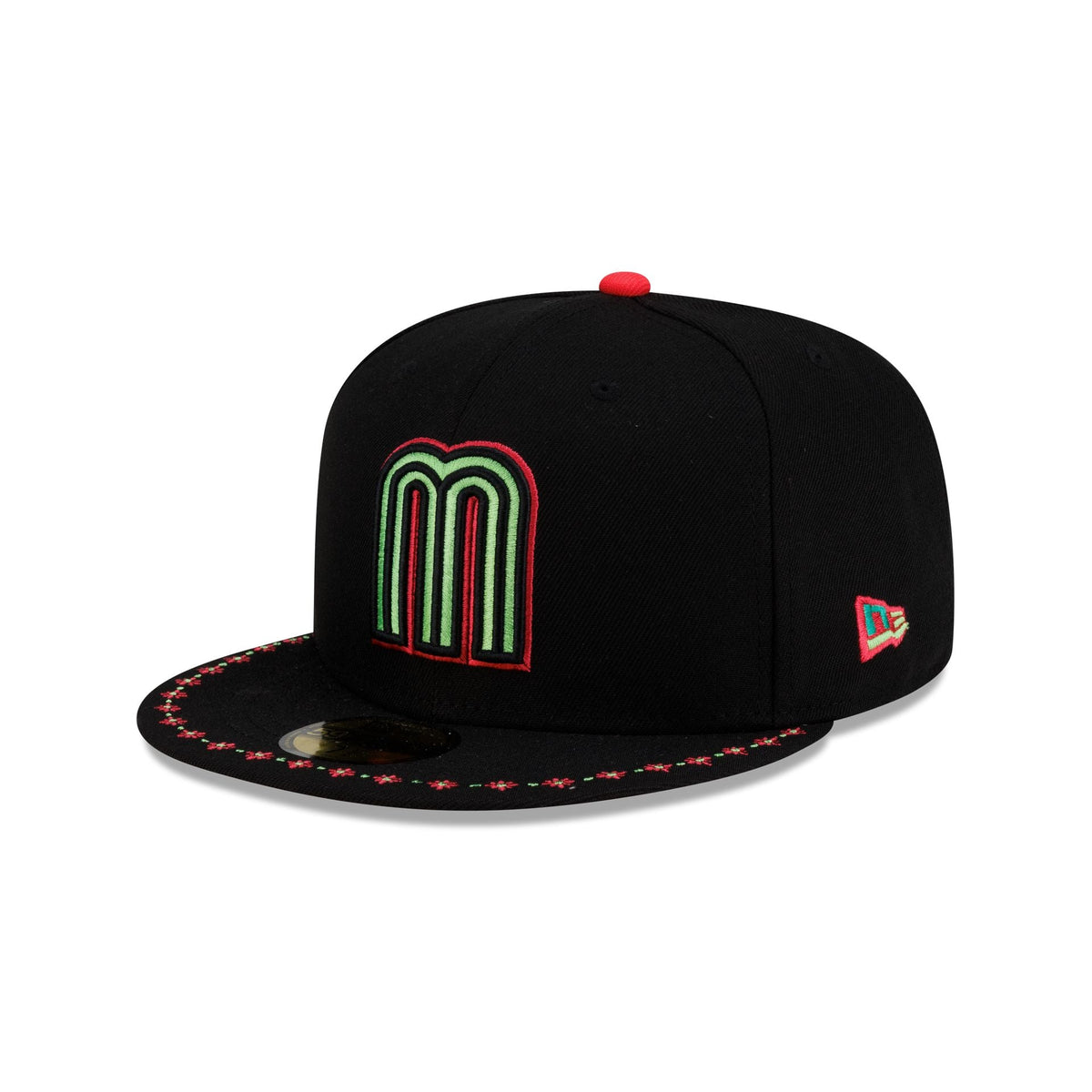 Mexico Baseball Flower 59FIFTY Fitted Hat