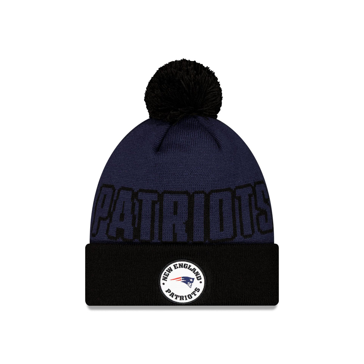 New England Patriots 2026 International Games Pom Knit Hat