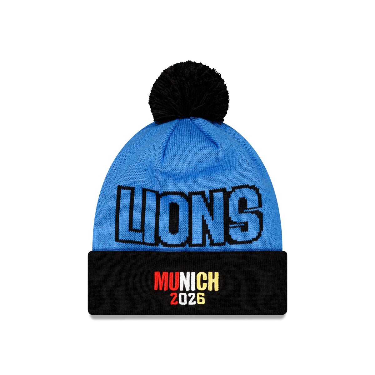 Detroit Lions 2026 International Games Pom Knit Hat