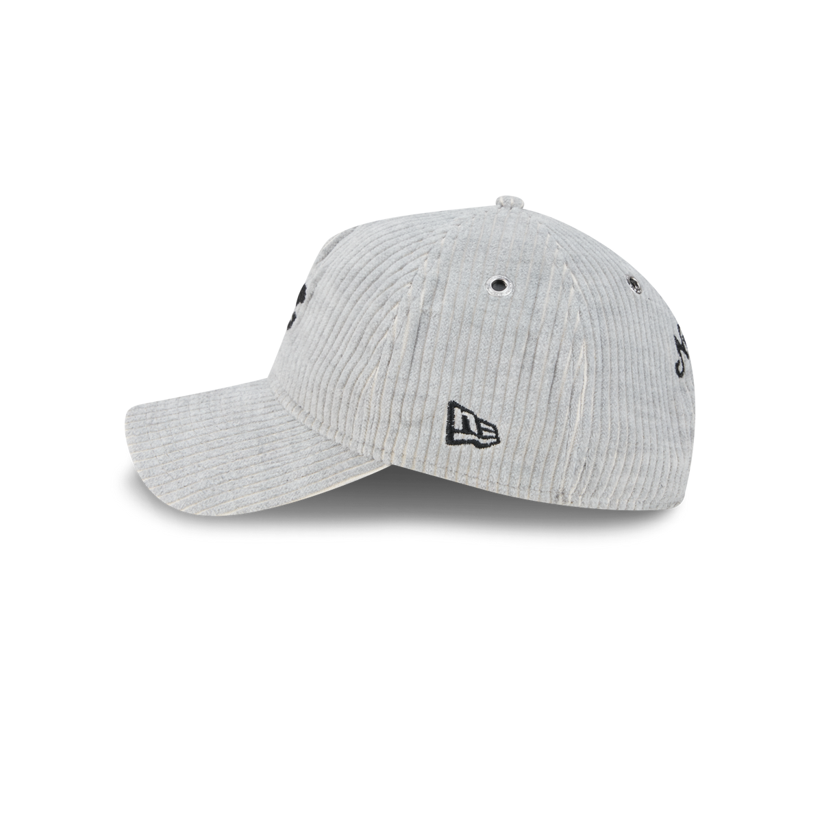 New Era Branded Cord Heather Gray 9TWENTY A-Frame Adjustable Hat