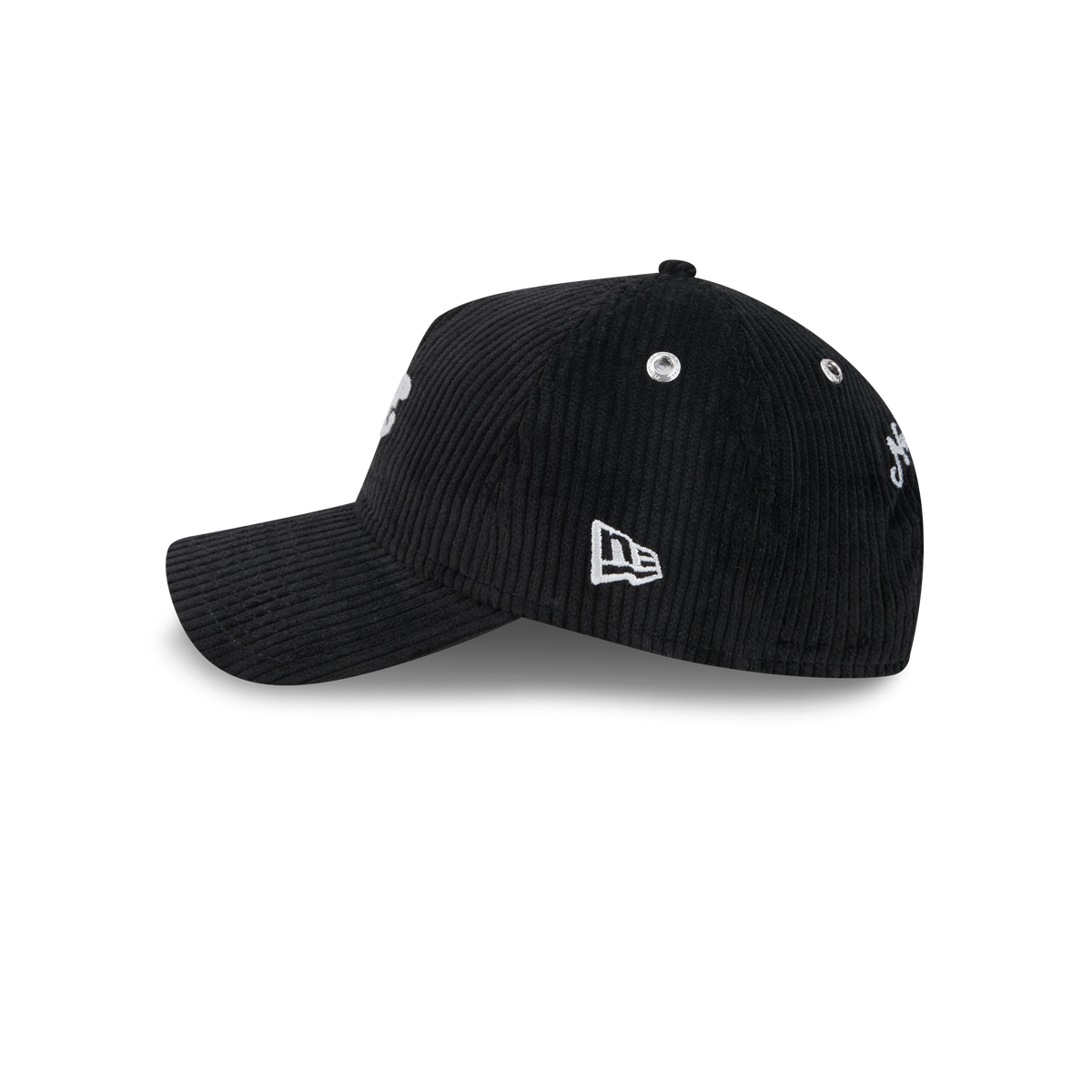 New Era Branded Cord Black 9TWENTY A-Frame Adjustable Hat