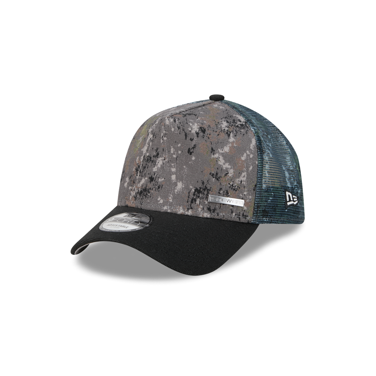 New Era Branded Abstract Camo 9FORTY A-Frame Trucker Hat