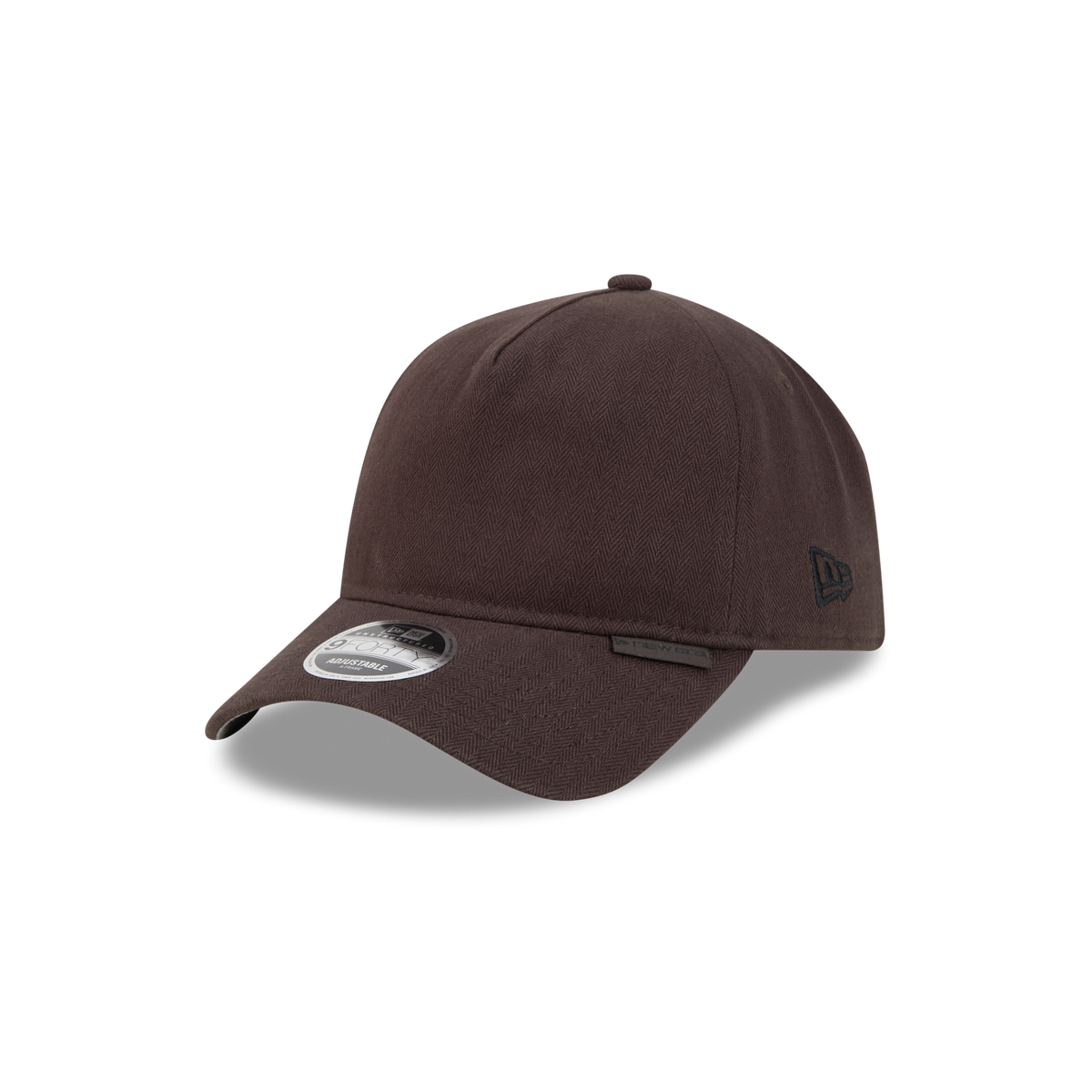 New Era Branded Herringbone Dark Brown 9FORTY A-Frame Unstructured Snapback Hat