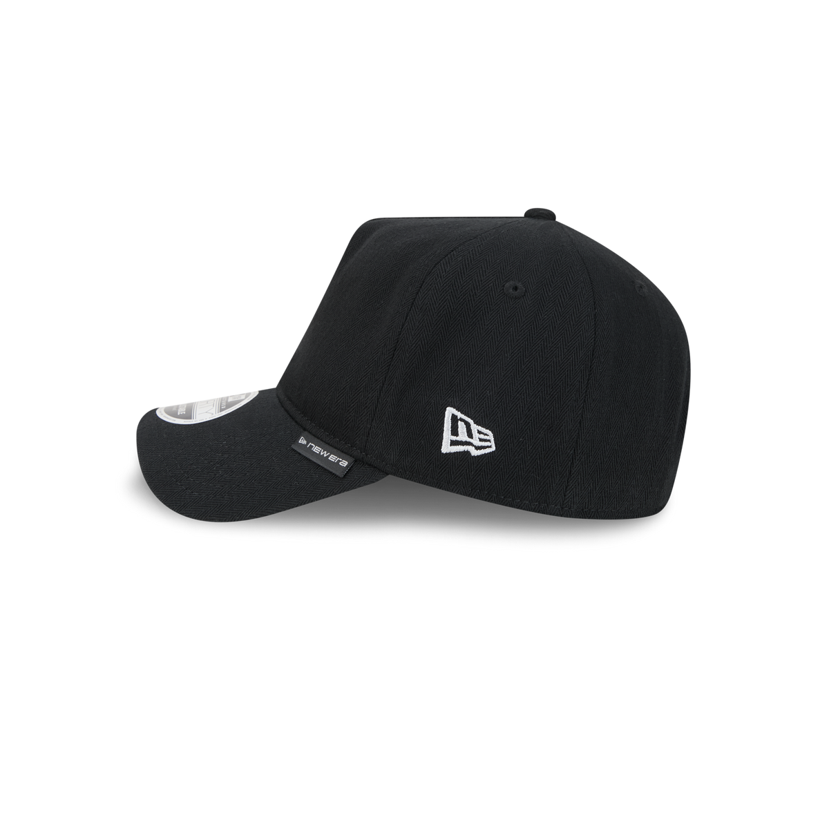 New Era Branded Herringbone Black 9FORTY A-Frame Unstructured Snapback Hat