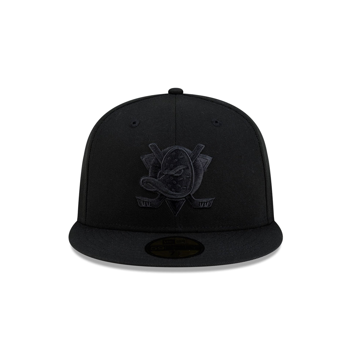 Anaheim Ducks Black on Black 59FIFTY Fitted Hat