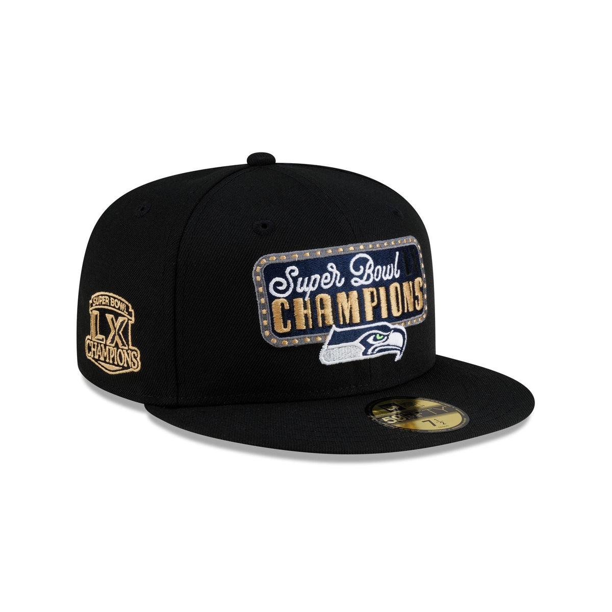 Seattle Seahawks Super Bowl LX Champions Black & Gold 59FIFTY Fitted Hat