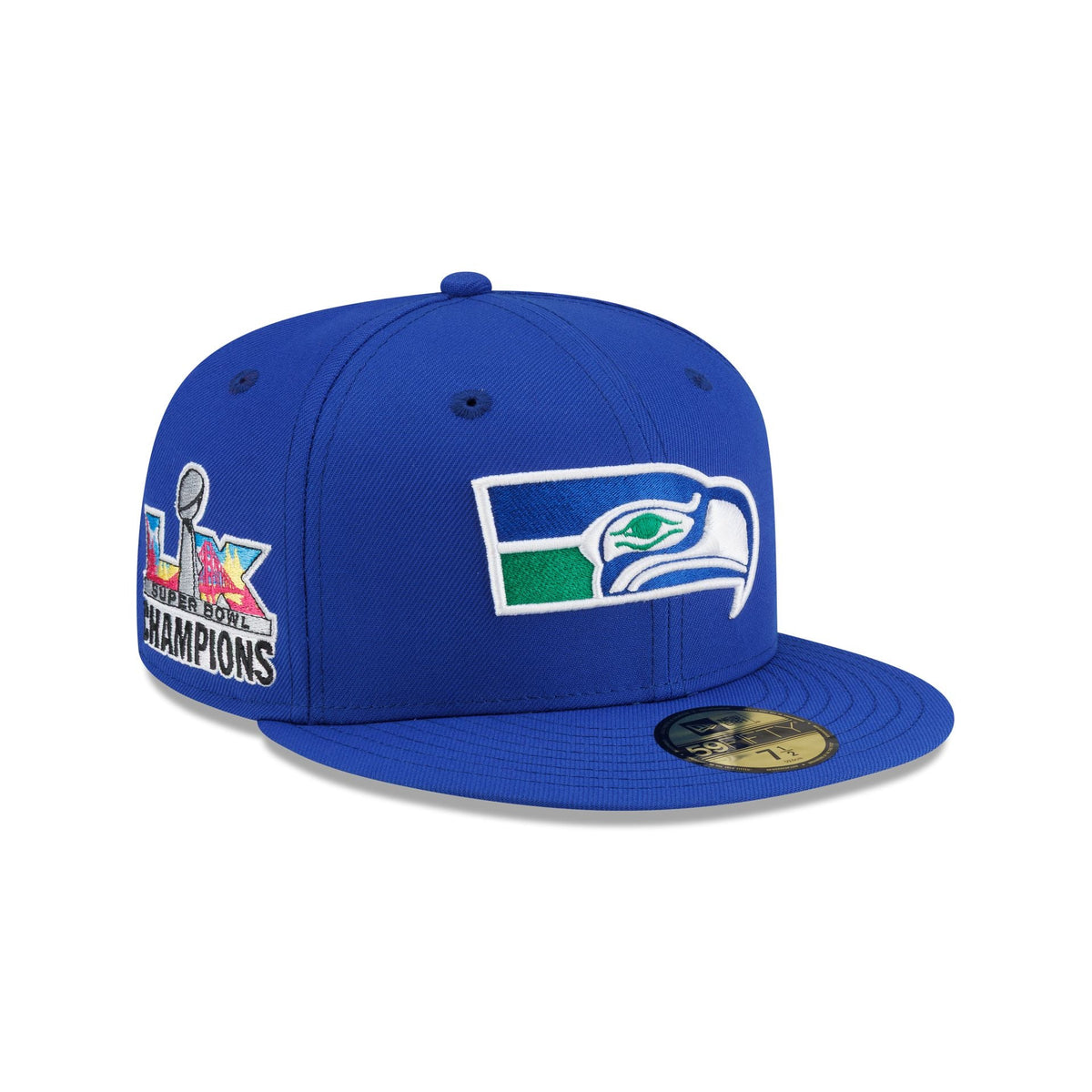 Seattle Seahawks Super Bowl LX Champions Sidepatch Blue 59FIFTY Fitted Hat