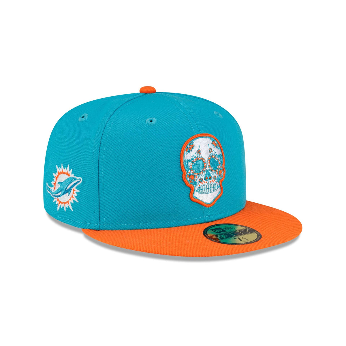 Miami Dolphins Sugar Skull 59FIFTY Fitted Hat