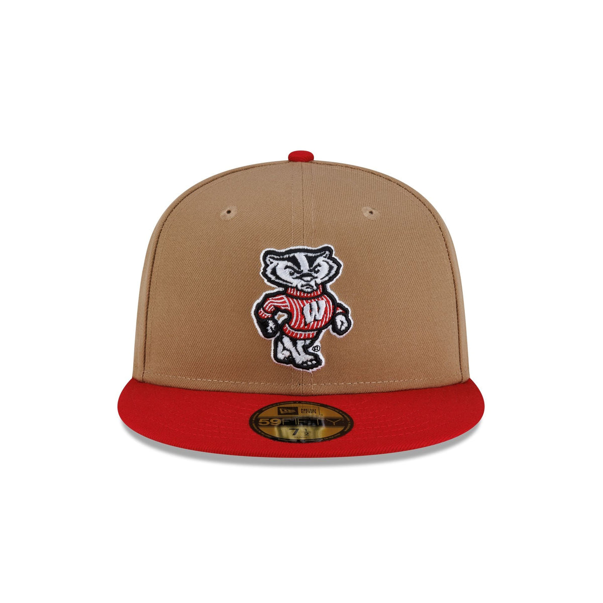 Wisconsin Badgers Mascot Khaki 59FIFTY Fitted Hat