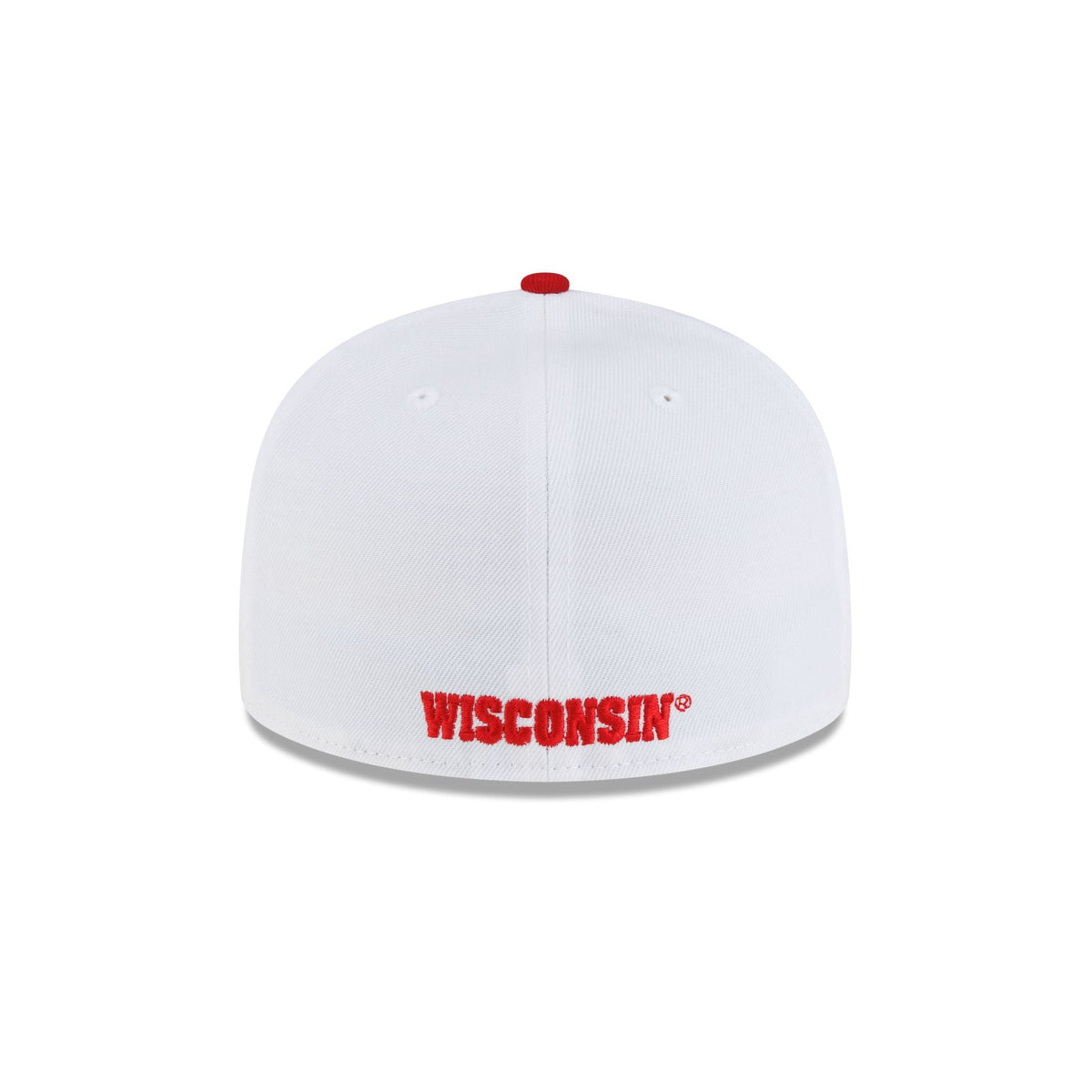 Wisconsin Badgers White Red 59FIFTY Fitted Hat