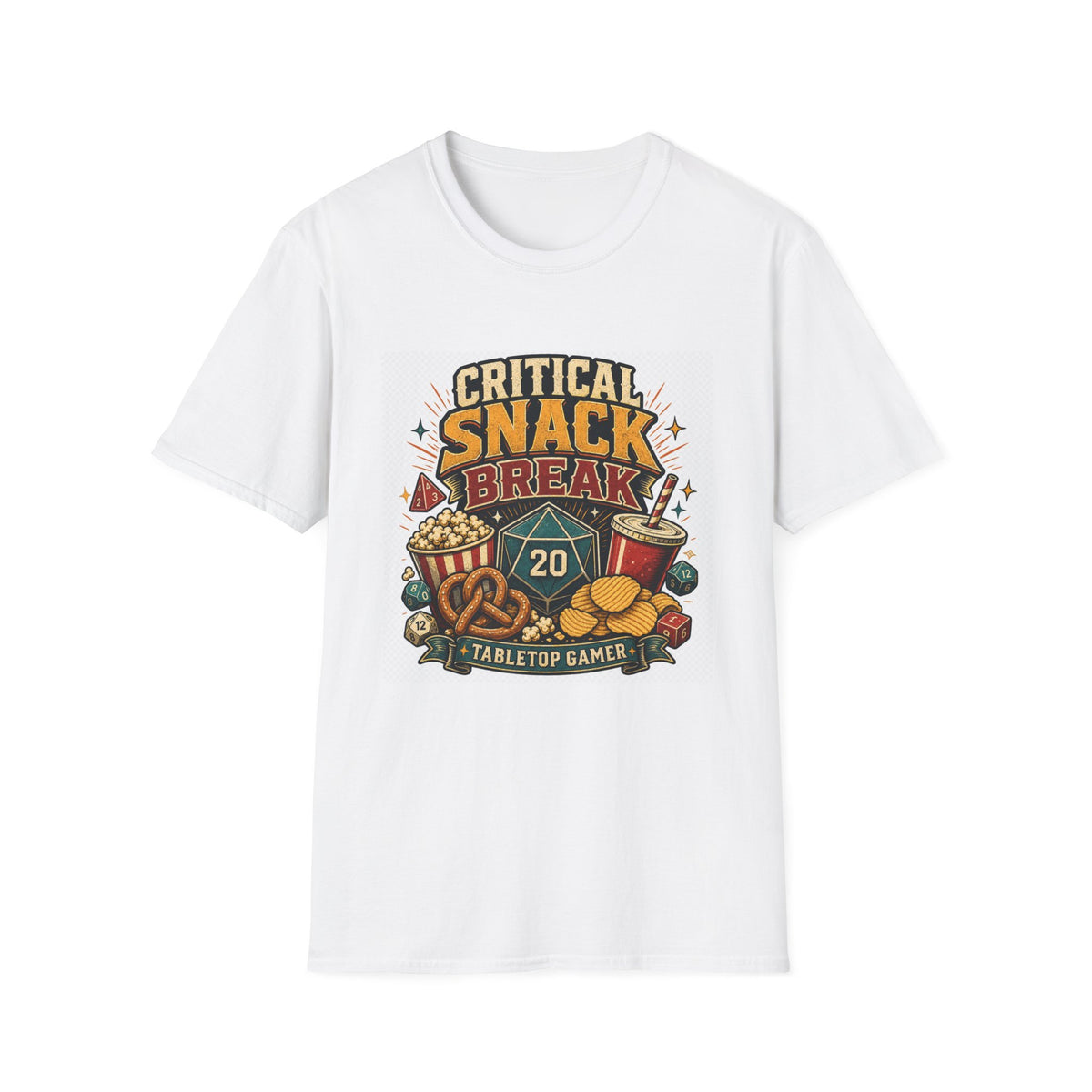 Critical Snack Break Tabletop Gamer Funny Game Night T-Shirt