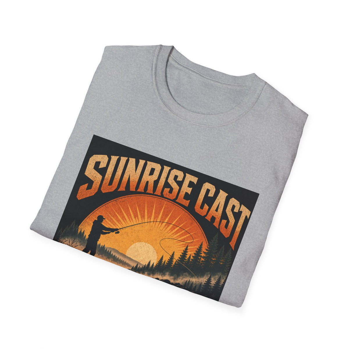 Sunrise Cast Quiet Mind Vintage Fishing Lifestyle T-Shirt