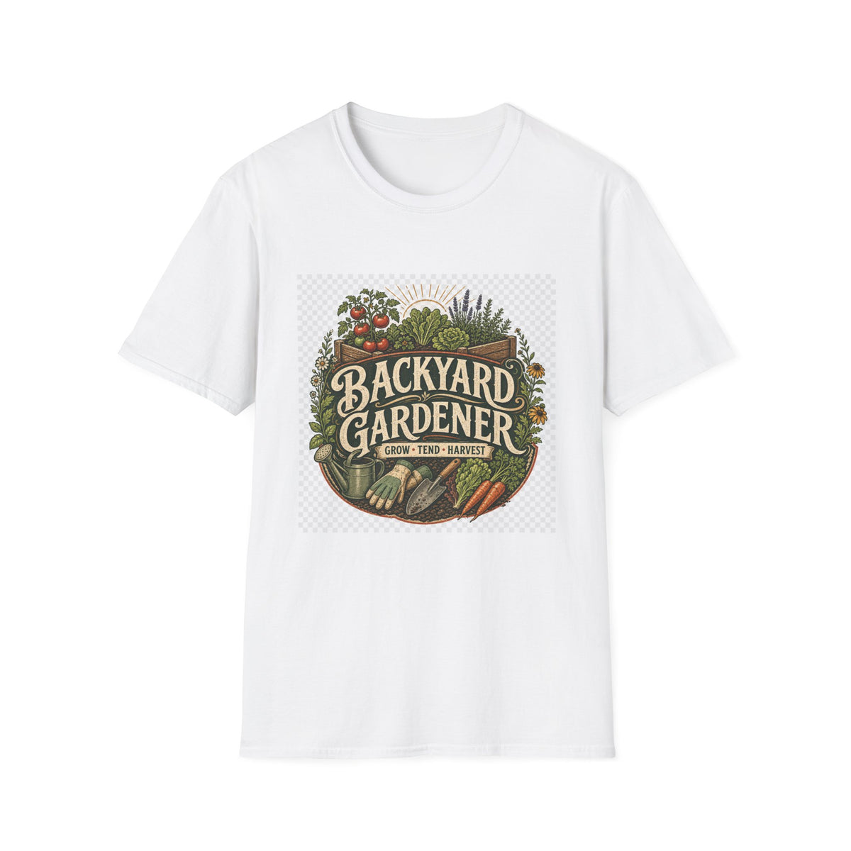 Backyard Gardener Shirt – Vintage Vegetable Garden Growing T-Shirt