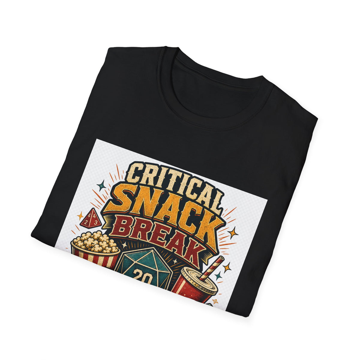 Critical Snack Break Tabletop Gamer Funny Game Night T-Shirt