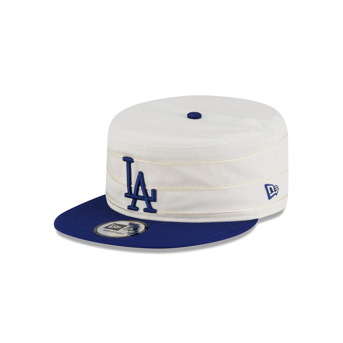Los Angeles Dodgers Side Patch Chrome White Pillbox Hat