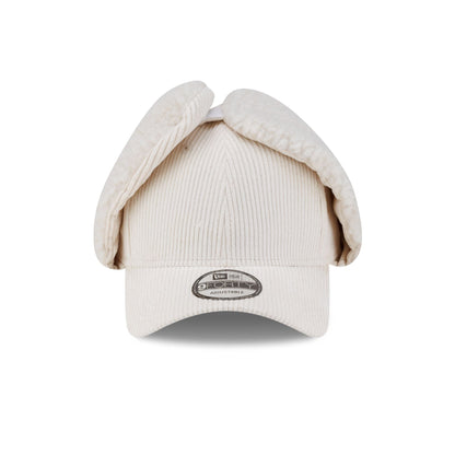 New Era Cap Ivory Corduroy Dog Ear 9FORTY Adjustable Hat