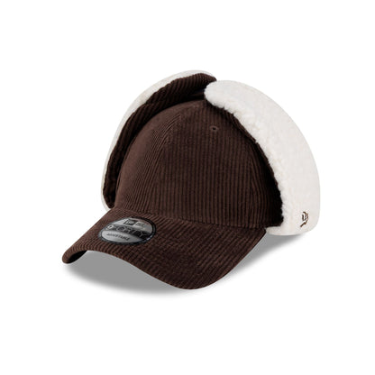 New Era Cap Brown Corduroy Dog Ear 9FORTY Adjustable Hat
