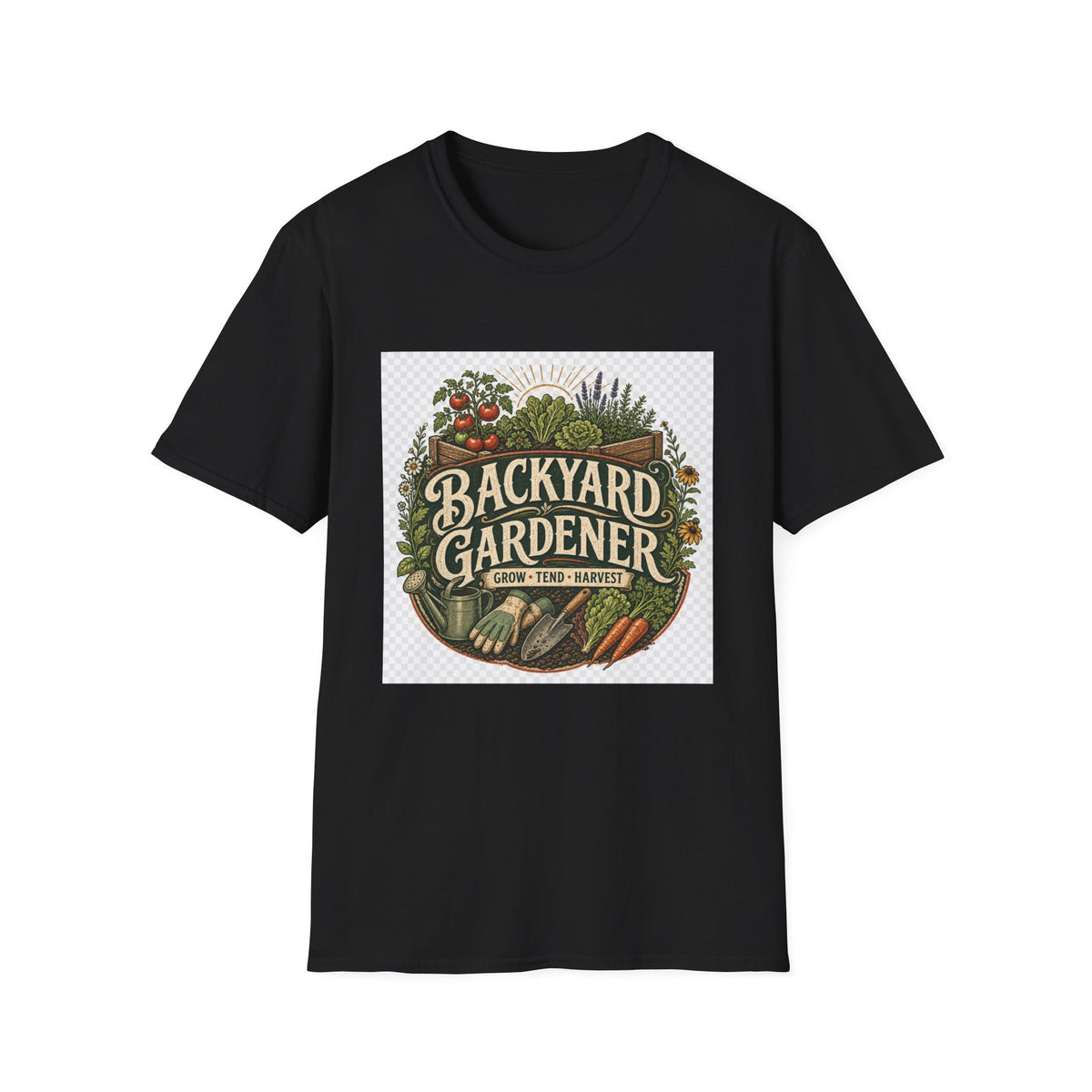 Backyard Gardener Shirt – Vintage Vegetable Garden Growing T-Shirt