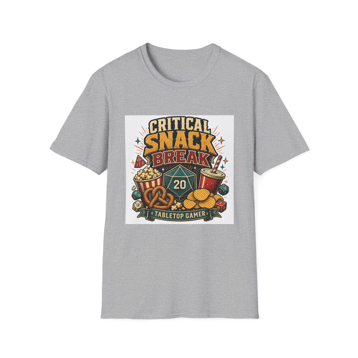 Critical Snack Break Tabletop Gamer Funny Game Night T-Shirt