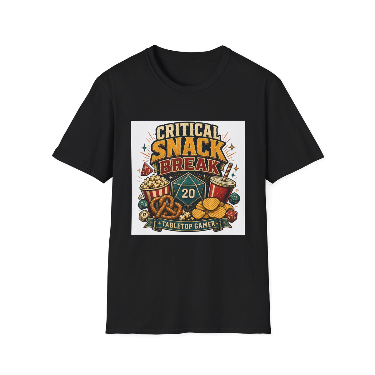 Critical Snack Break Tabletop Gamer Funny Game Night T-Shirt