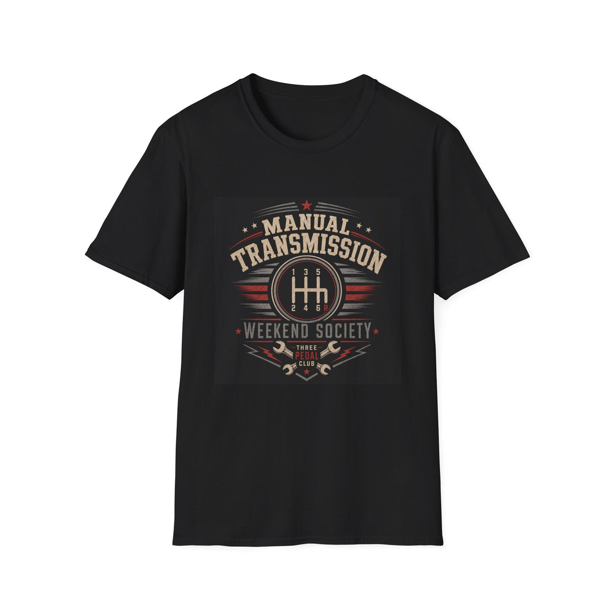 Manual Transmission Weekend Society Three Pedal Car Enthusiast T-Shirt