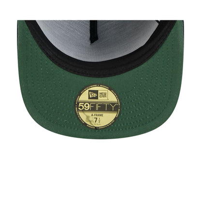 New Era Cap Navy Melton Wool 59FIFTY A-Frame Fitted Hat