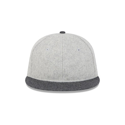 New Era Cap Heather Gray Melton Wool Retro Crown 59FIFTY Fitted Hat