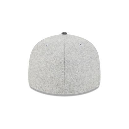 New Era Cap Heather Gray Melton Wool Retro Crown 59FIFTY Fitted Hat