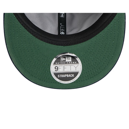 New Era Cap Navy Melton Wool Retro Crown 9FIFTY Strapback Hat