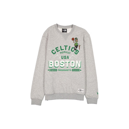 Boston Celtics Laurel Heather Gray Crewneck