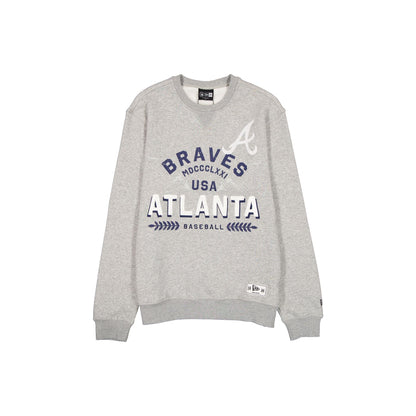 Atlanta Braves Laurel Heather Gray Crewneck