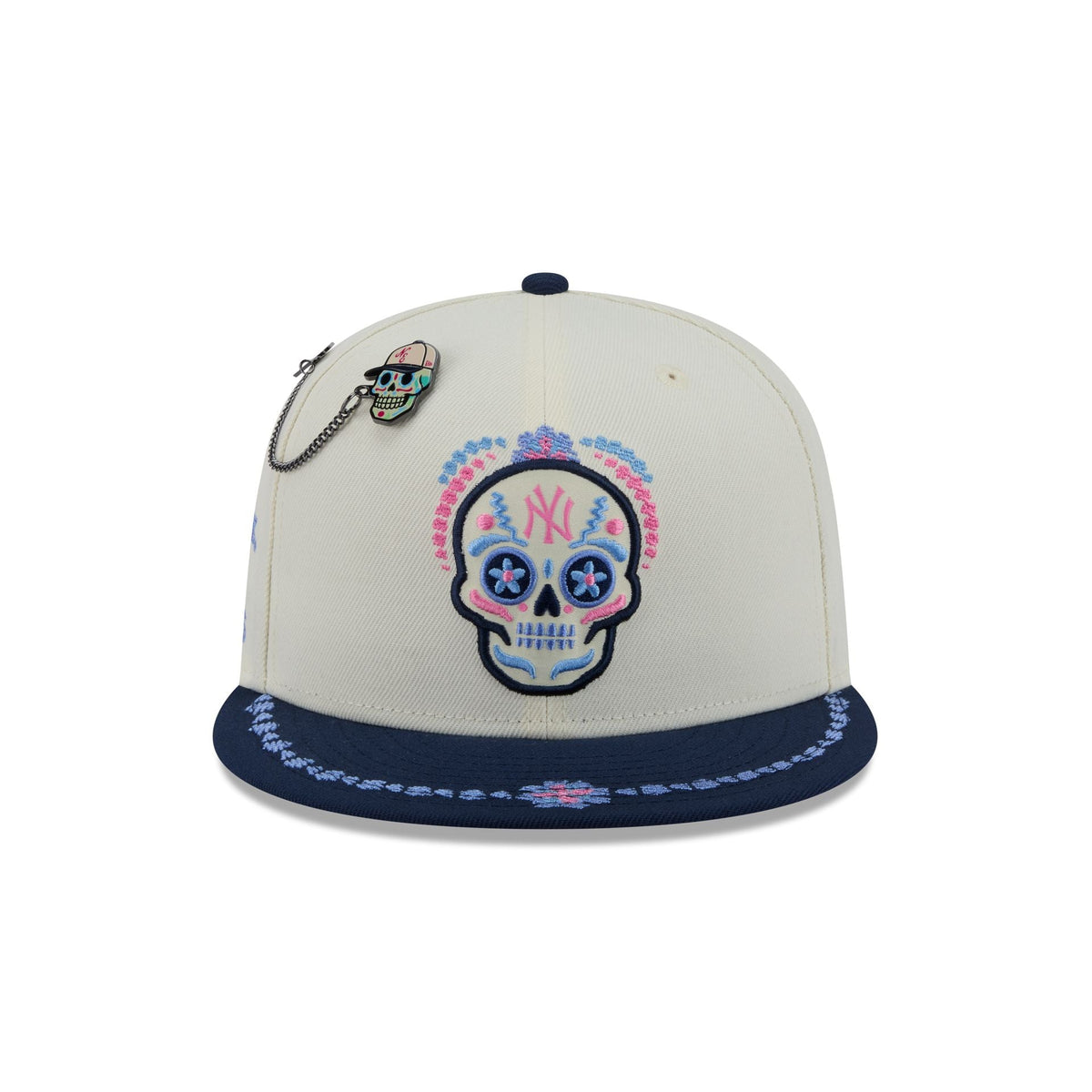 New York Yankees Day of the Dead Chrome White 59FIFTY Fitted Hat
