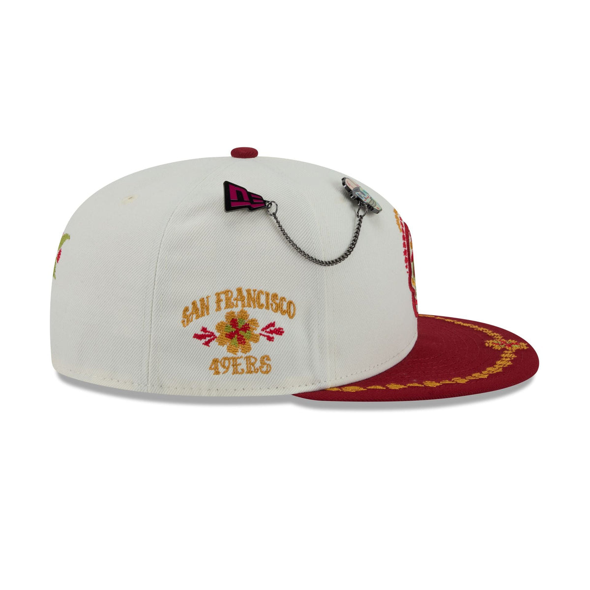 San Francisco 49ers Day of the Dead Chrome White 59FIFTY Fitted Hat