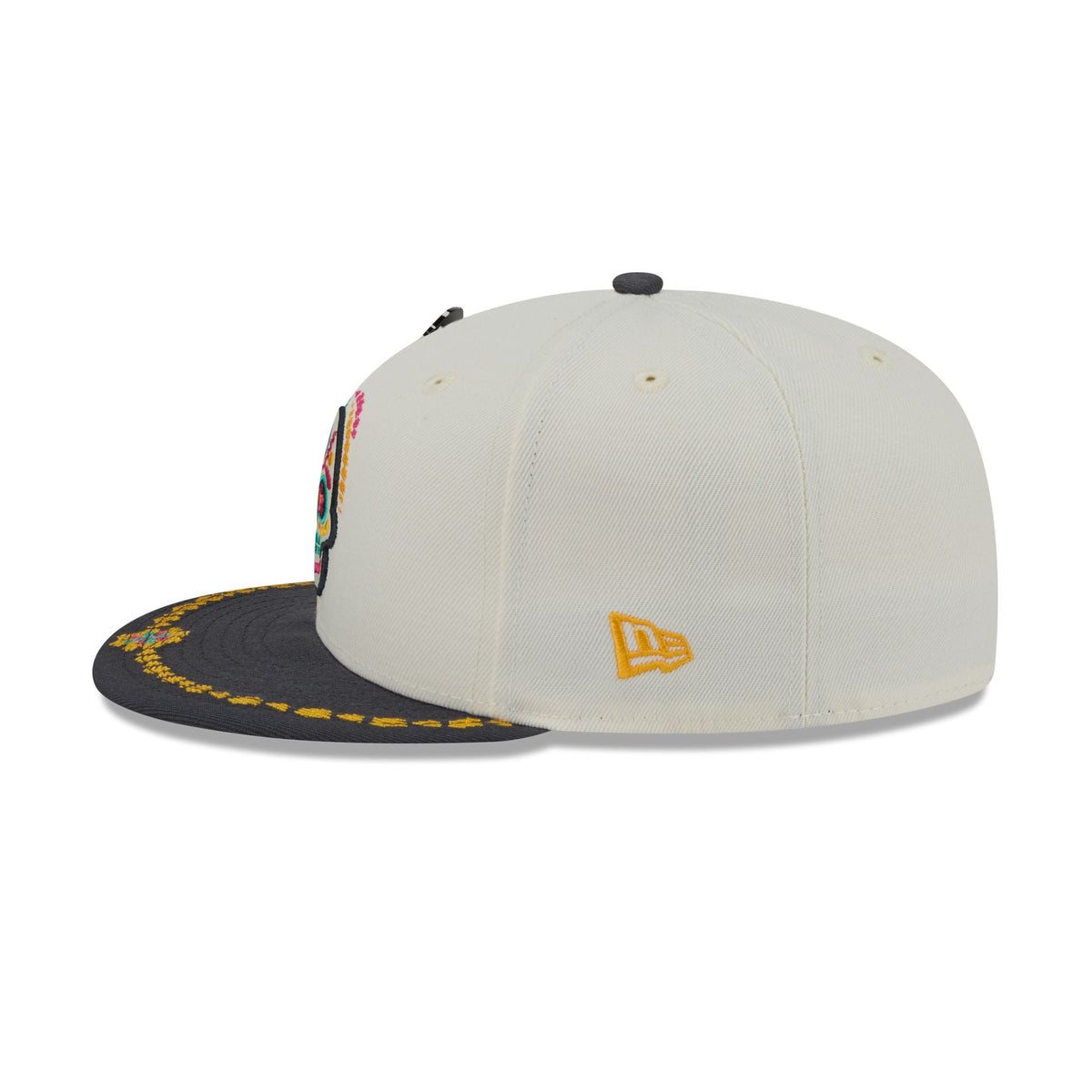 Pittsburgh Steelers Day of the Dead Chrome White 59FIFTY Fitted Hat