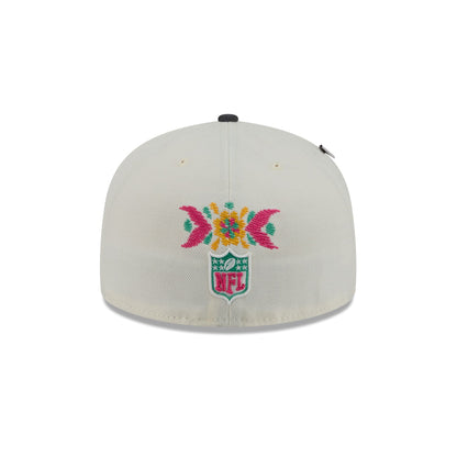 Pittsburgh Steelers Day of the Dead Chrome White 59FIFTY Fitted Hat